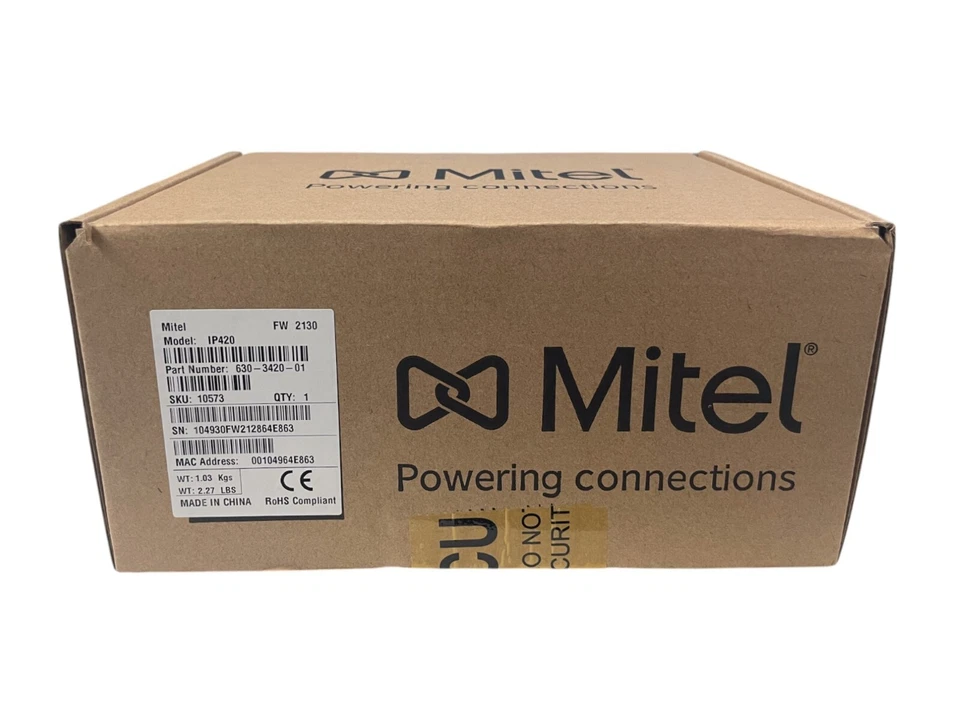 Mitel IP420 VOIP Phone IP 420  Black New Sealed - Image 2 of 3