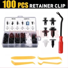 100Pcs Bumper Clips Retainer Rivet FENDER TRIM Car Auto Push Pin FASTENER PANEL