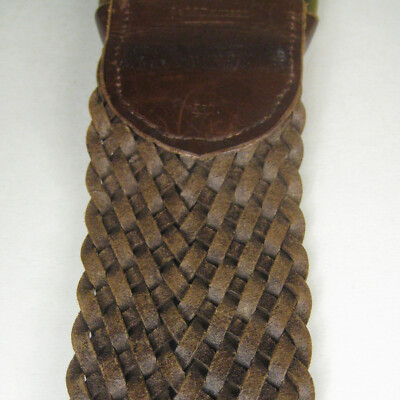 J M Davidson Belt Women Size S 32 In Brown Leather Wide Buckle