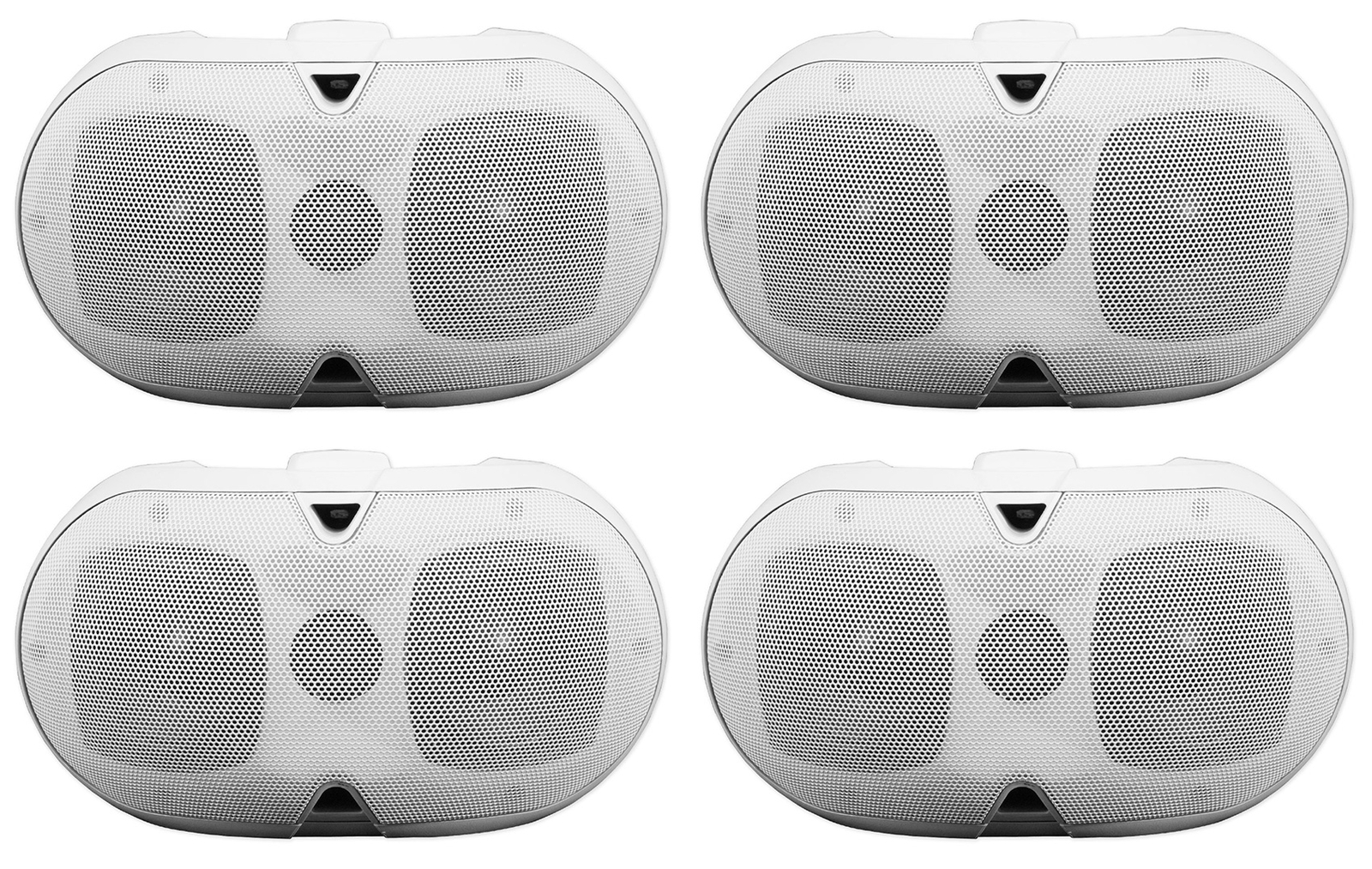 (4) Rockville D4-8 White Dual 4 Настенные поворотные колонки для наружного домашнего дворика