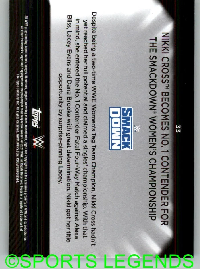 2021 WWE Women's Division #33 Nikki Cross ASH - Image 2 of 2