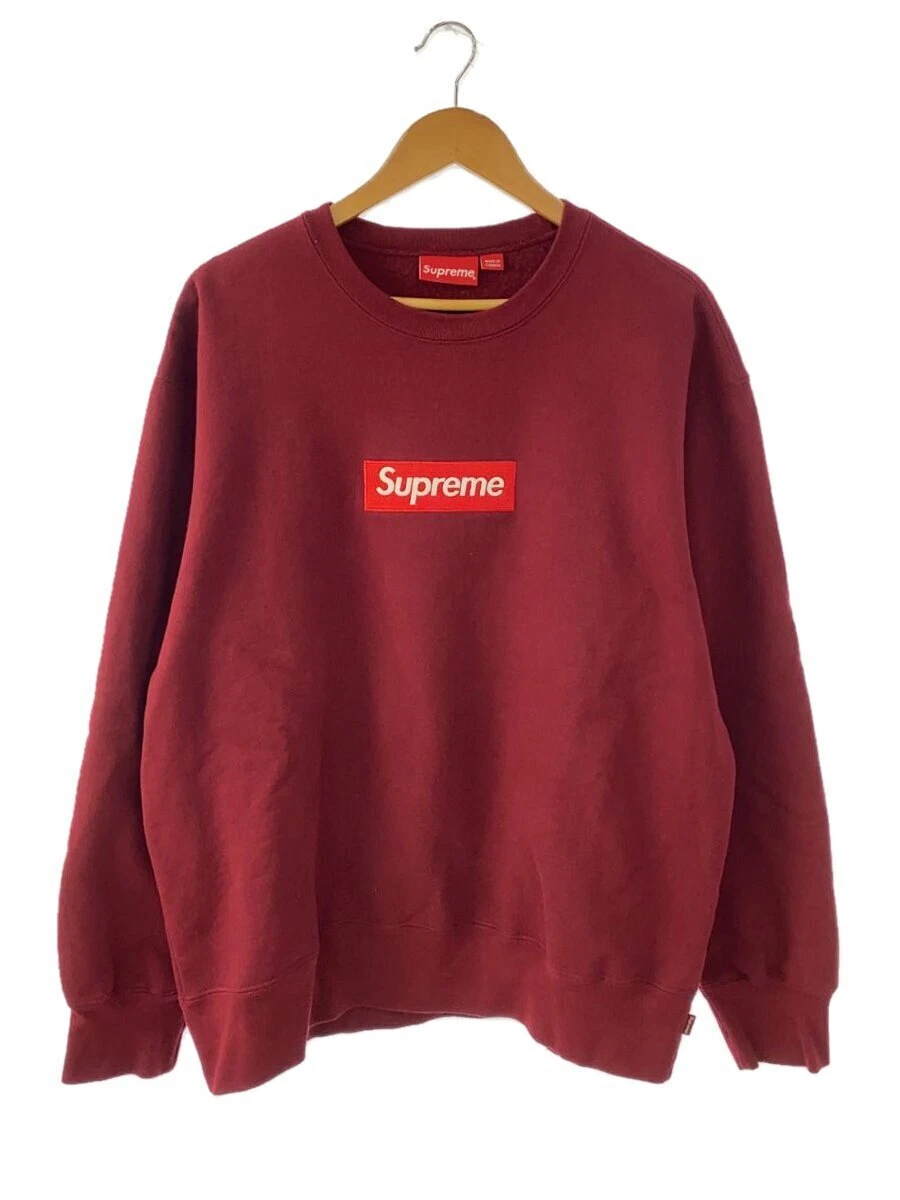 Supreme Sweatshirt / Kiste Logo / L / Baumwolle/Rot/Einfarbig Gebraucht