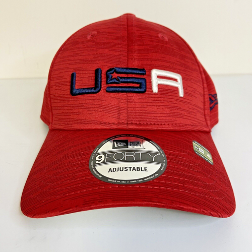 Casquette De Golf New Era 9Twenty Ryder Cup 2023 - Équipe USA, Ajustable, Pour Femme, Rouge