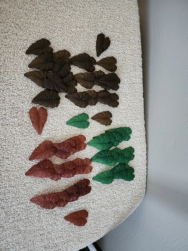 Lote Mixto Acrílico Esmerilado Veado Hoja Dimensional 50mm Colgante Marrón Verde Foto 2 de 4