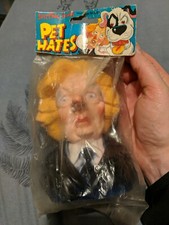 Vintage 1980's Margaret Thatcher Spitting Image Pet Hates pet squeak toy New