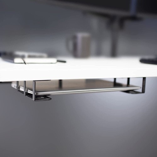 Support de mémoire anti-chute pour ordinateur portable métal sous étagère de bureau - Photo 4/5