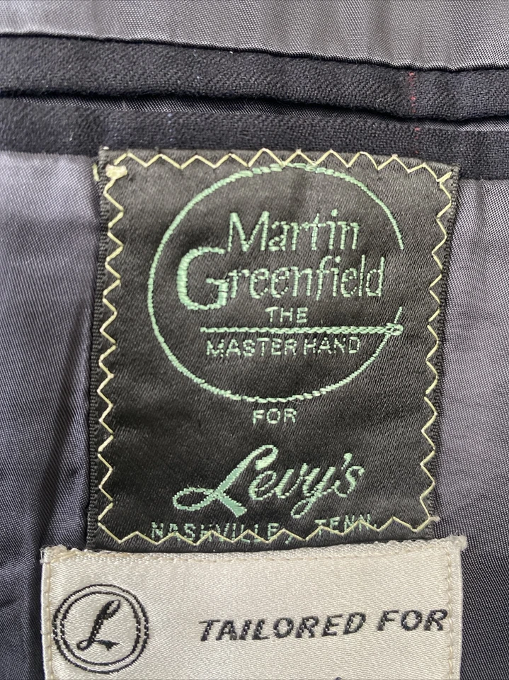 Blazer Abrigo Deportivo 44 De Colección MARTIN GREENFIELD A Medida Lana Azul Marino Ventana Foto 3 de 4