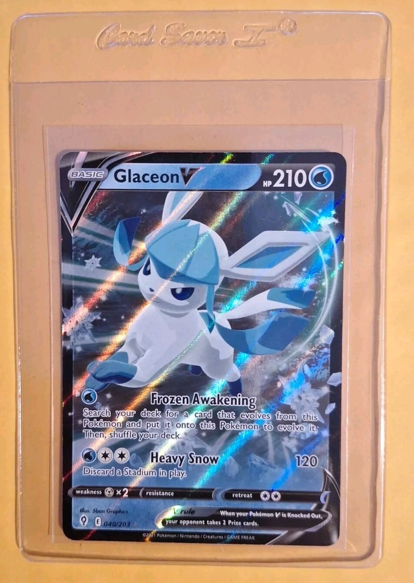 glaceon v pokemon card Glaceon V 038/159 Crown Zenith Holo Ultra Rare Pokemon Card TCG English NM