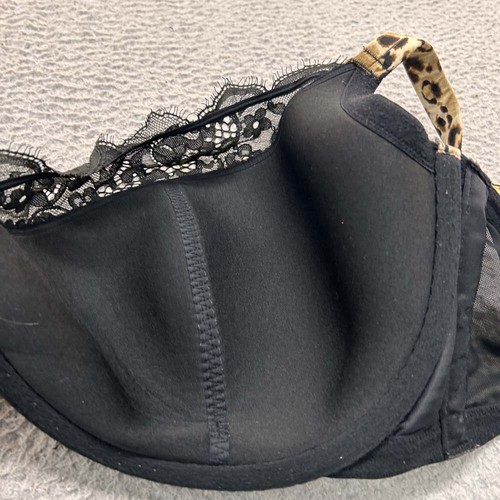 Cacique Bra 44F Balconette Bra French Balconette Lane Bryant Lace Trim Leopard - Picture 8 of 12