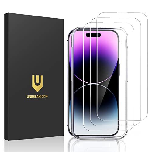 UNBREAKcable [3-Pezzi Vetro Temperato Compatibile con iPhone 14 PRO Max (L5P)