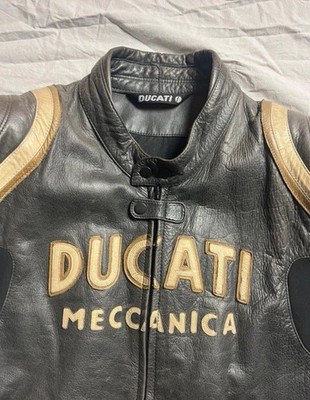 Authentic Ducati Meccanica leather Motorcyle jacket Size 56 EU-USA
