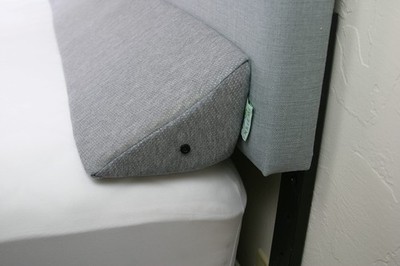 Queen Size Headboard Wedge Pillow (Gray) | Multi-Use Foam Bed Gap Filler for ...