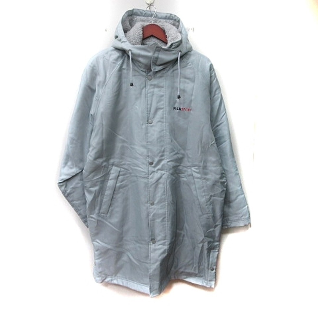 Fila Batting Coat Cappuccio Schiena Foro L Grigio YI Larghezza: circa 65cm Lunghezza: 91cm U