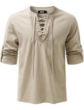 Medieval Pirate Viking Shirt for Men - Renaissance Costume, Halloween Outfit