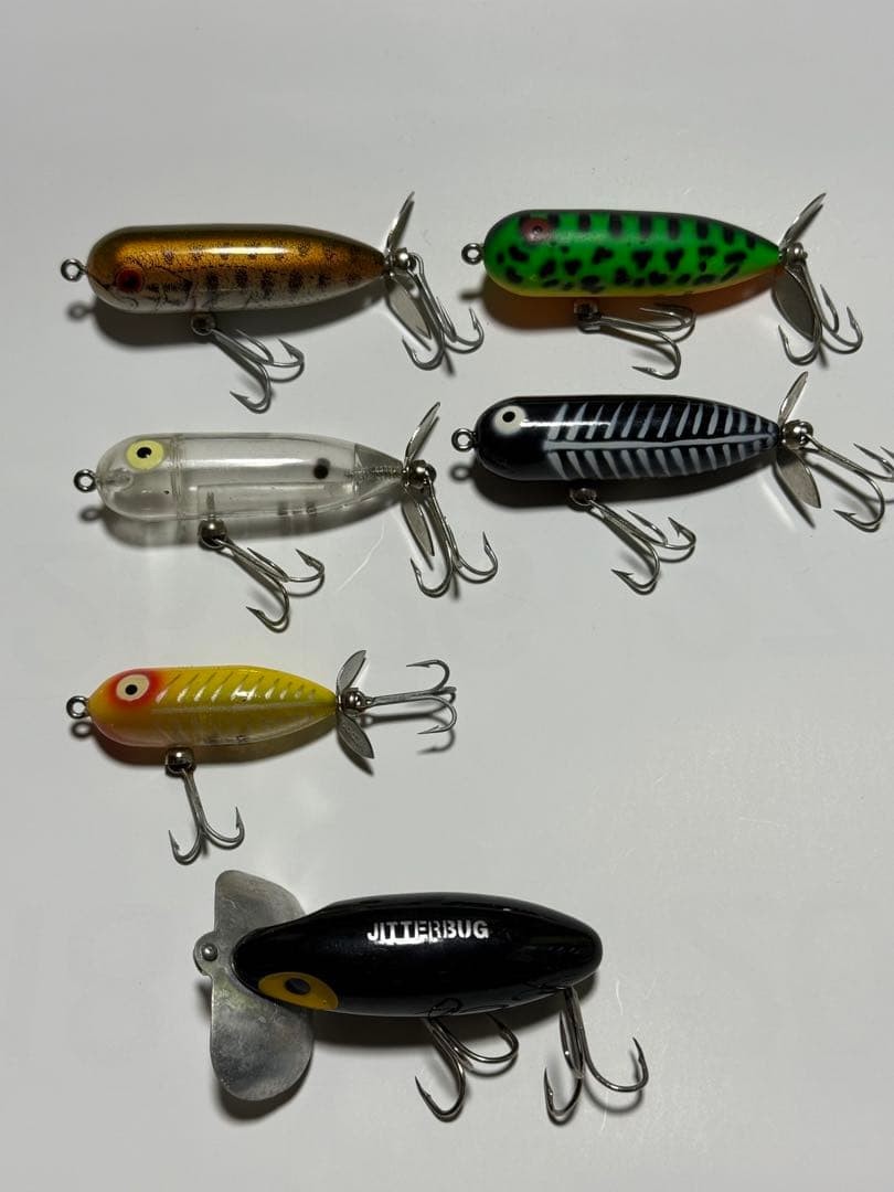 Heddon 10 Poppers & Crankbaits Set Wood Buzz Bait Crazy Crawler Baby Toad Small - Image 3