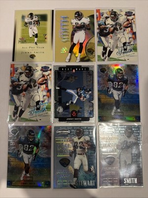  Lot Of 9 Jimmy Smith Jaguars RC Inserts, # d, Topps, Bowman, Fleer, UD Spx 