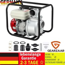 Benzin Wasserpumpe 6,5 PS Gartenpumpe 4-Takt Motorpumpe 3'' Kreiselpumpe 30m