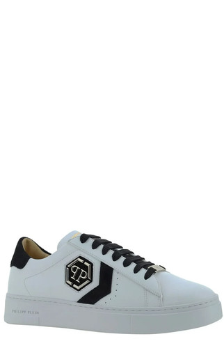 PHILIPP PLEIN Crocco Printed Leather Lo-top Sneakers Hexagon Made in Italy 43 - Picture 6 of 10