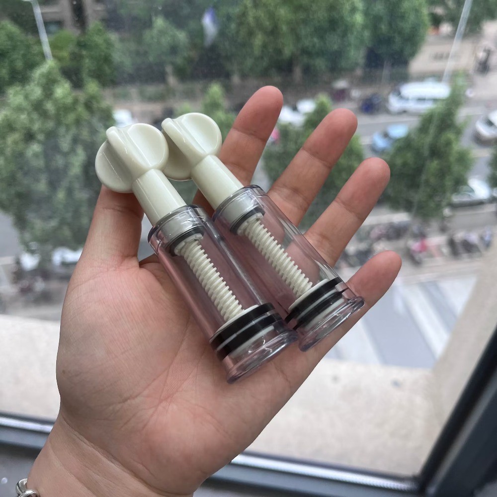 2 Pcs Nippel Pumpe Vakuum Cup Sauger Vergrößern Brustvergrößerung Nippel Sauge