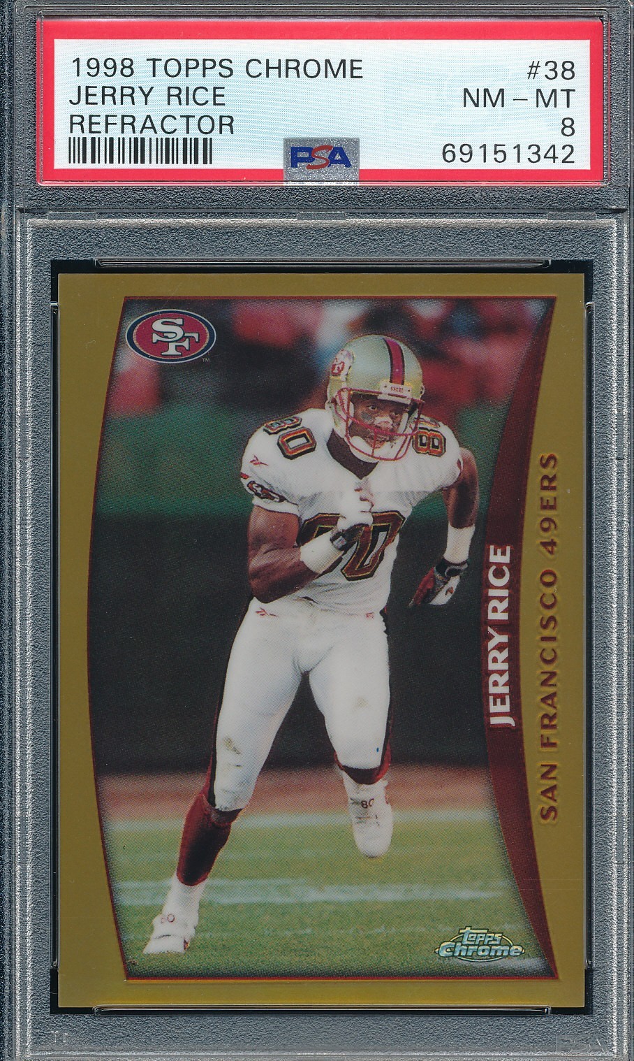 1998 Topps Chrome #38 Jerry Rice Refractor PSA 8 - 49ers | eBay