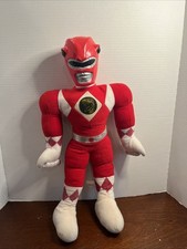 Vintage 1993 Saban Red Mighty Morphin Power Rangers Plush Plastic Head 19"