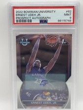 2022 Bowman U Prospect Autograph - Ernest Udeh Jr. #62 PSA 9 MINT Kansas