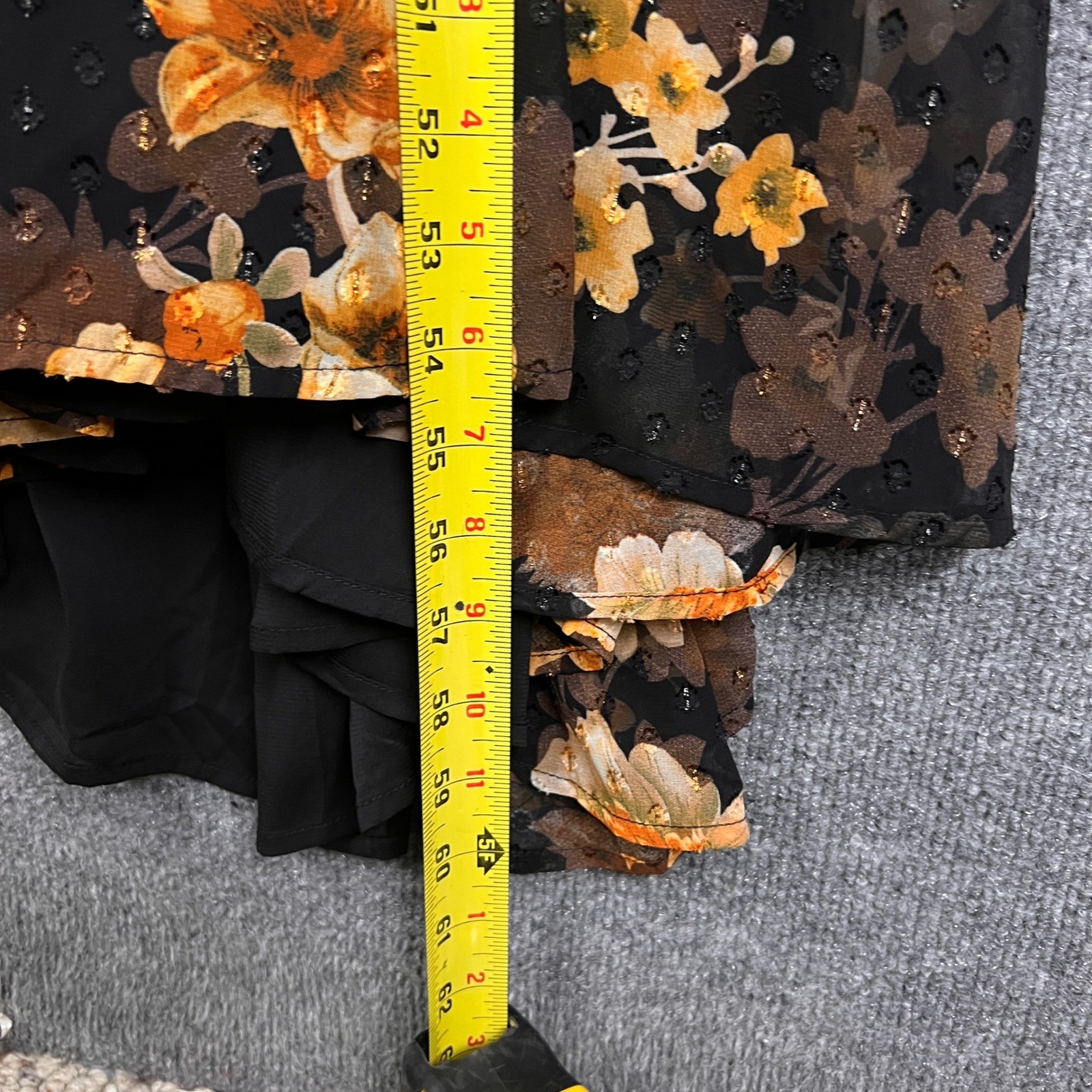 Lulus Black Floral Halter Madi Dress XL Evening Party Boho Flowy