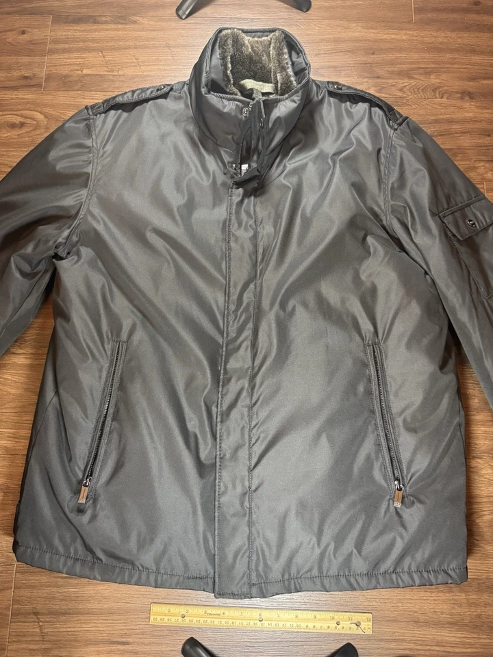 VERY NICE Marc New York Andrew Marc Men’s Fur Lined Black Zip Up Coat - X-Large - Image 2 of 4