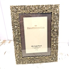 Phillip Whitney LTD 18K-Gold-Plated 5x7 Picture Frame Ornate/Baroque/Rococo