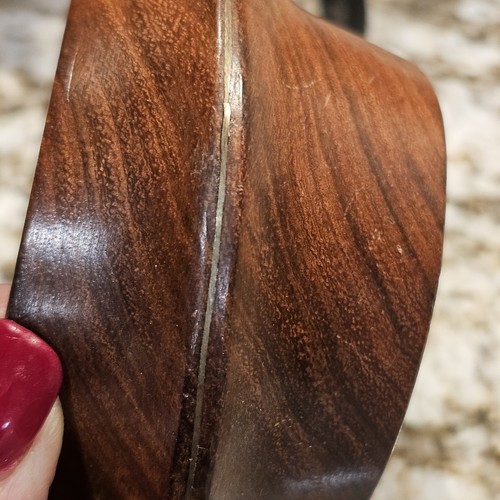 Pure Hands Bracciale In Legno Sissoo Curvaceous Tropicalia | Fatto A Mano Con Design Sfaccettato | Larghezza 4,4 Cm Diametro Interno 66 Mm - 2