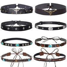 choyaxo 8 Pcs Cowboy Hat Band Beaded Hat Bands Cowboy Hat Belt for Cowgirl Men