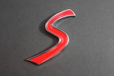 S Boot Red Badge Emblem for Countryman Cooper R53 R56 F56 R55 R52 R57