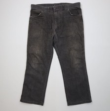 Vintage 80s 90s Wrangler Mens 40x28 Distressed Flared Wide Leg Denim Jeans Gray