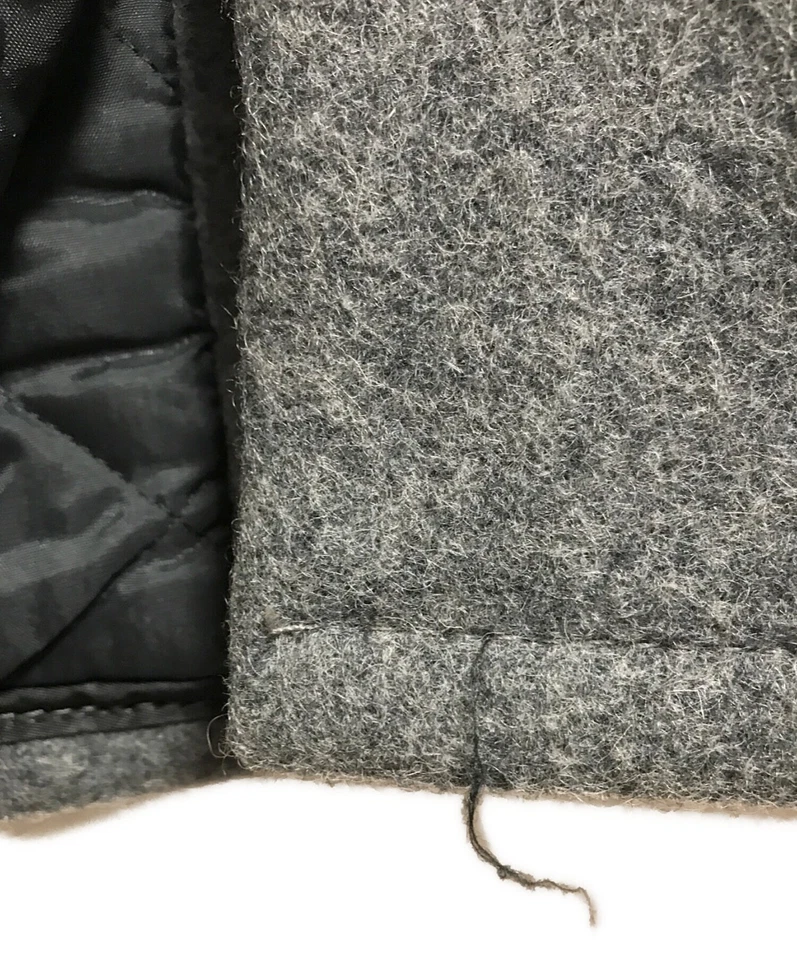 Schott 740N Pea Coat Gray Wool Size 38 Made in USA Heavy Melton - Image 3 of 4