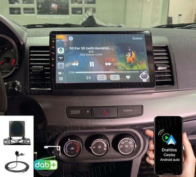 Für Mitsubishi Lancer VIII 2008-2017 SWC Android 15 Autoradio NAVI Carplay DAB+