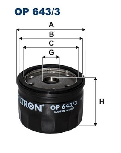 Filtron Ölfilter Op 643/3 Anschraubfilter 50Mm Gewindemaßm20x1.5 Für Ligier Piaggio Opel Ford Gm Fiat Citroën Mazda Mitsubishi Nissan - Bild 4