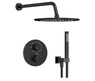 Gabrylly Thermostatic Shower Faucet Set, All Metal Shower System with Anti Scald