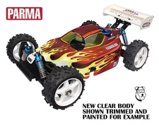 1222 1/8 Scale PARMA X-CITER BUGGY .040" CLEAR RC Body KYOSHO MUGEN OFNA XRAY