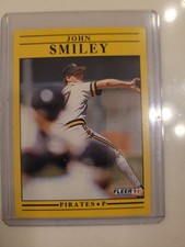 1991 Fleer John Smiley Pirates #50 Missing “.” In USA ERROR On Back Amazing Mint