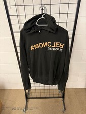 Moncler Grenoble Logo Hoodie Black Size Large