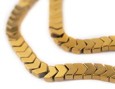 Brass Flat Interlocking Snake Beads 6mm Gemstone 16 Inch Strand