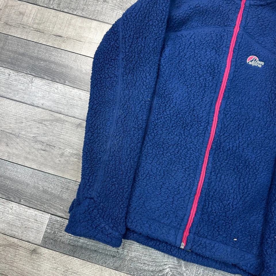 Sudadera con capucha polar Lowe Alpine cremallera completa exterior azul para mujer UK8 Foto 4 de 4