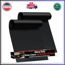 2 Pack Large Thick Heavy Duty Non Stick Teflon Oven Liners Mat, 17"x 25"
