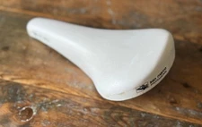 Vintage Selle San Marco Professional Road Bike Saddle Seat White Leather 1989