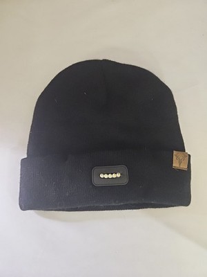 Hot Shot L10-670-TS Men's Acrylic Knit 5 Bulb LED Lighted Cuff Beanie Hat Black