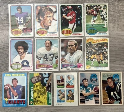 1975-76 Topps Football Lot RC HOF Stars Harris Bradshaw Sonny Fran Pearson MORE