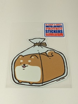 B-Side Label Sticker Shiba inu bread loaf bag Waterproof US SELLER