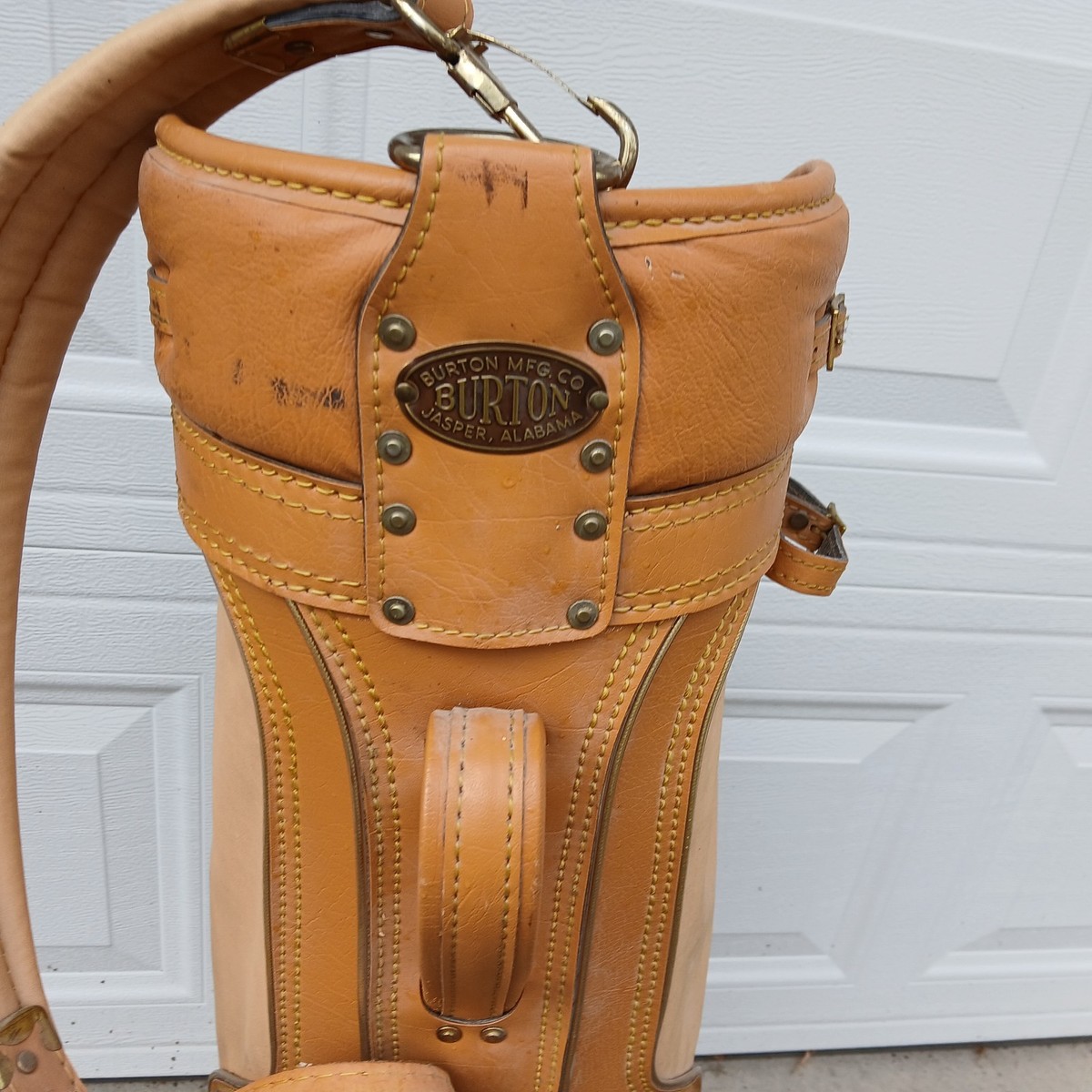 Vintage Burton Golf Bag Leather Made In USA Jasper Alabama | eBay