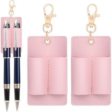 Double Portable Pen Holder for Lanyard, Anti-Lost Pen Holder for Badge Keychain,