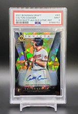 Colton Cowser (2021) Bowman Invicta Gold Atomic Ref. AUTO #SN/50 - PSA 9 MINT